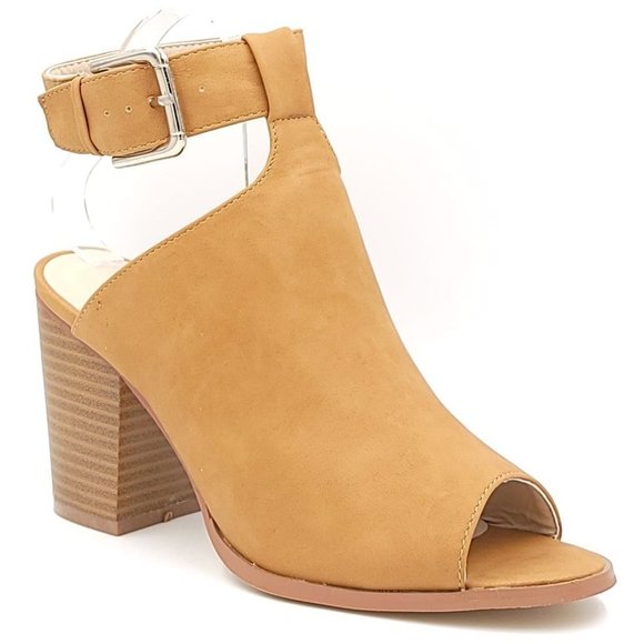 Soho Girls Shoes Soho Girls Women Block Heel Slingback Sandal Booties Tiffany Size Us 9 Tan